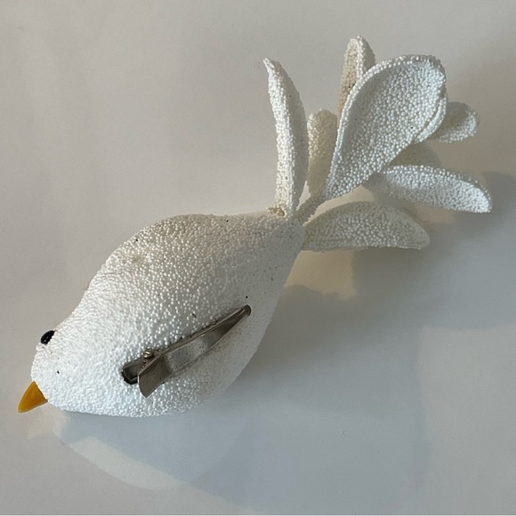 Dove Ornament with Metal Clip Vintage Read - Picture 3 of 12